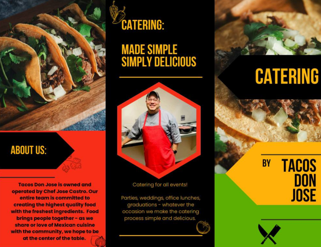 tacos don jose catering menu 1